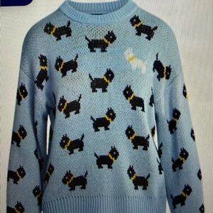 Stranger things season 5 Erica Scottie dog blue sweater large